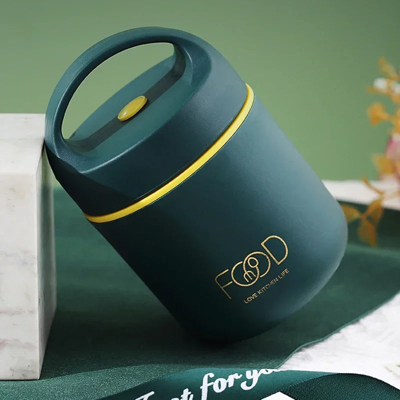1pc Portable Thermal Porridge Cup Insulation Lunch Box Bento Box Insulation Bag Food Warmer Thermos Soup Cup For School Outdoor