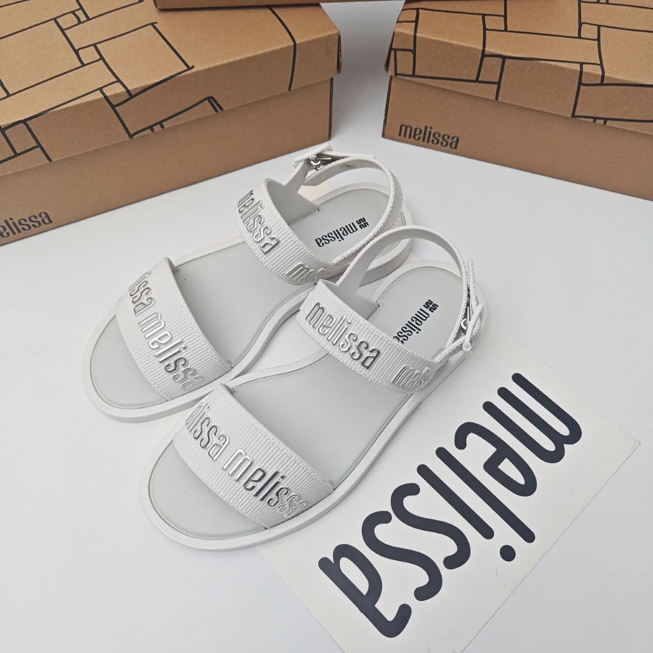 Melissa Women Flats Comfort Ballerina Shoes 2025 Summer New Shallow Mouth Non-slip Ladies Loafers Elegant Bowknot Women Single