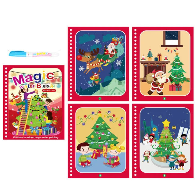 Children Painting Drawing Toys Reusable Coloring Book Magic Water Drawing Book Sensory Early Education Toys for Kids