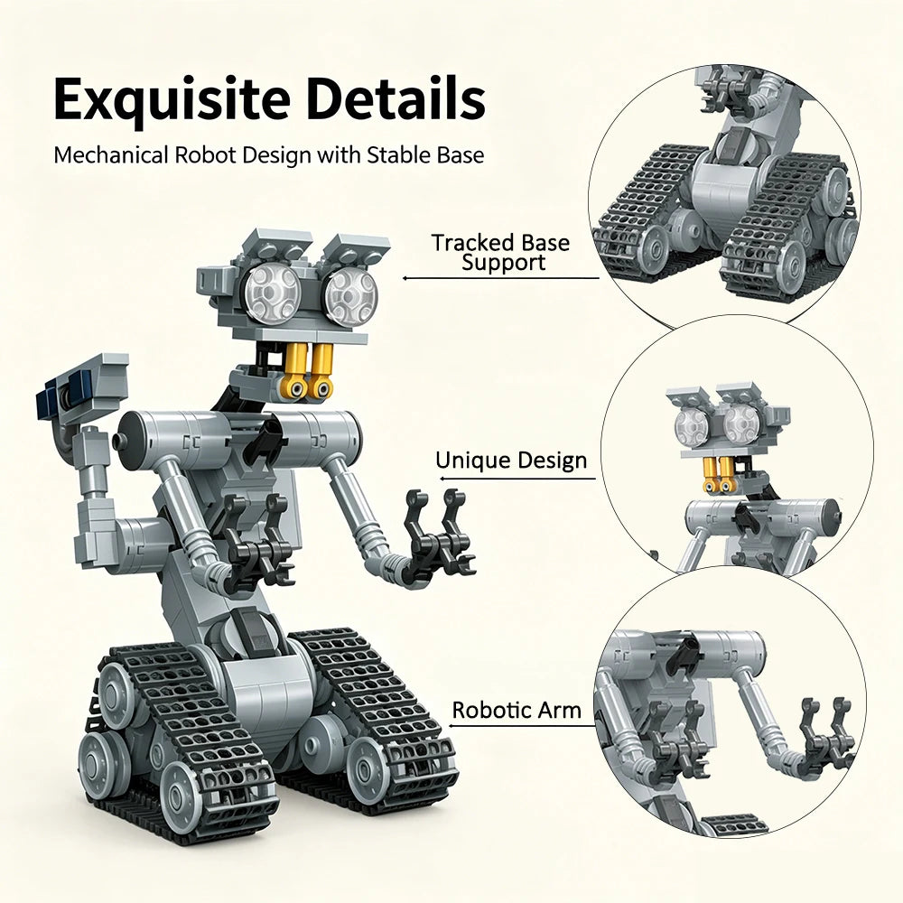Gobricks MOC Robot Model Building Blocks Set Mechanical Bricks DIY Kit Educational STEM Toy for Adults Collectors Perfect Gift
