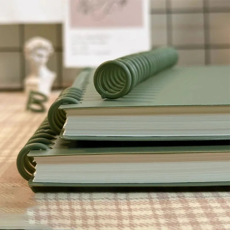 A5 Spiral Loose-Leaf Notebook, DIY Cuttable Binder, 60 Sheets, Blank & Lined Options, Vintage Style for Students & Journaling