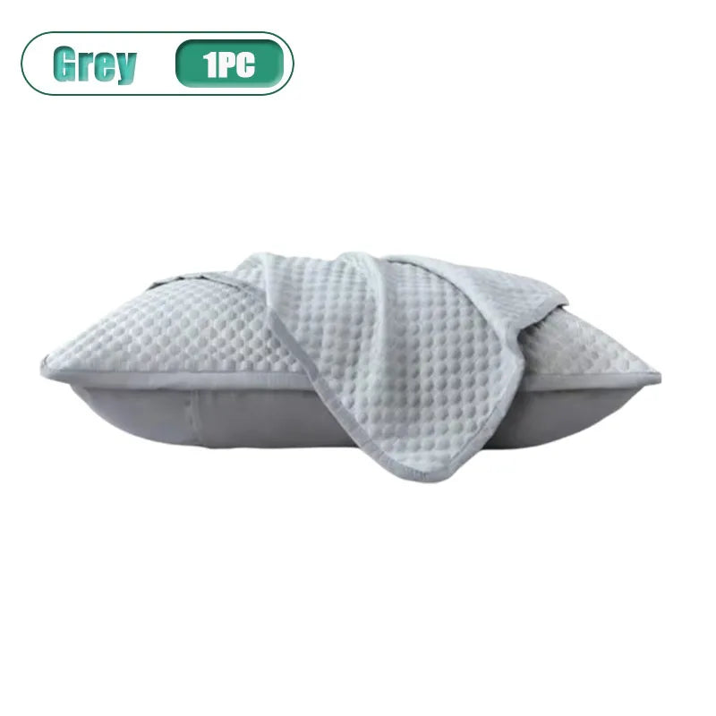 1-4PCS 48x74cm Ice Bean Pillowcase Summer Cooling Solid Color Cool Touch Fabric Washable for Air Conditioning Room