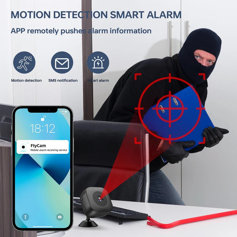 Smart 4K Mini Camera Full Color Night Vision High Definition WiFi Monitor Waterproof Motion Detect Home Security Monitor