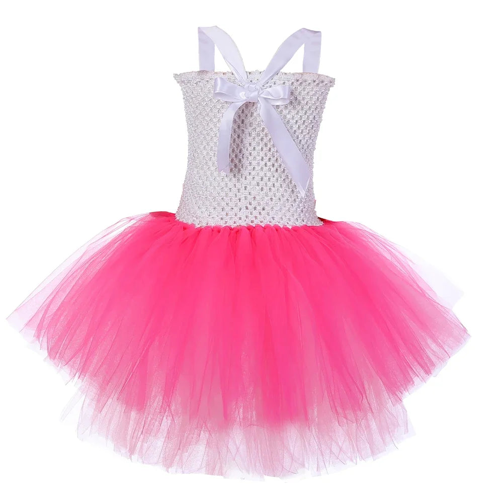Pink Cowgirl Costume for Girls Birthday Party Tutu Princess Dress Girl Cow Cowboy Outfit Toddler Kids Halloween Dress Up Clothes