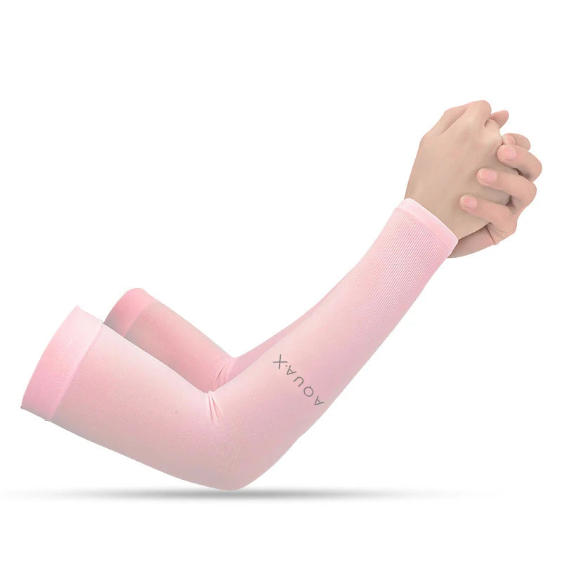 UV Sun Protection Arm Sleeves for Men Women Cycling Ice Silk Outdoor Breathable Summer Driving Cooling Fishing Hiking Sleeves