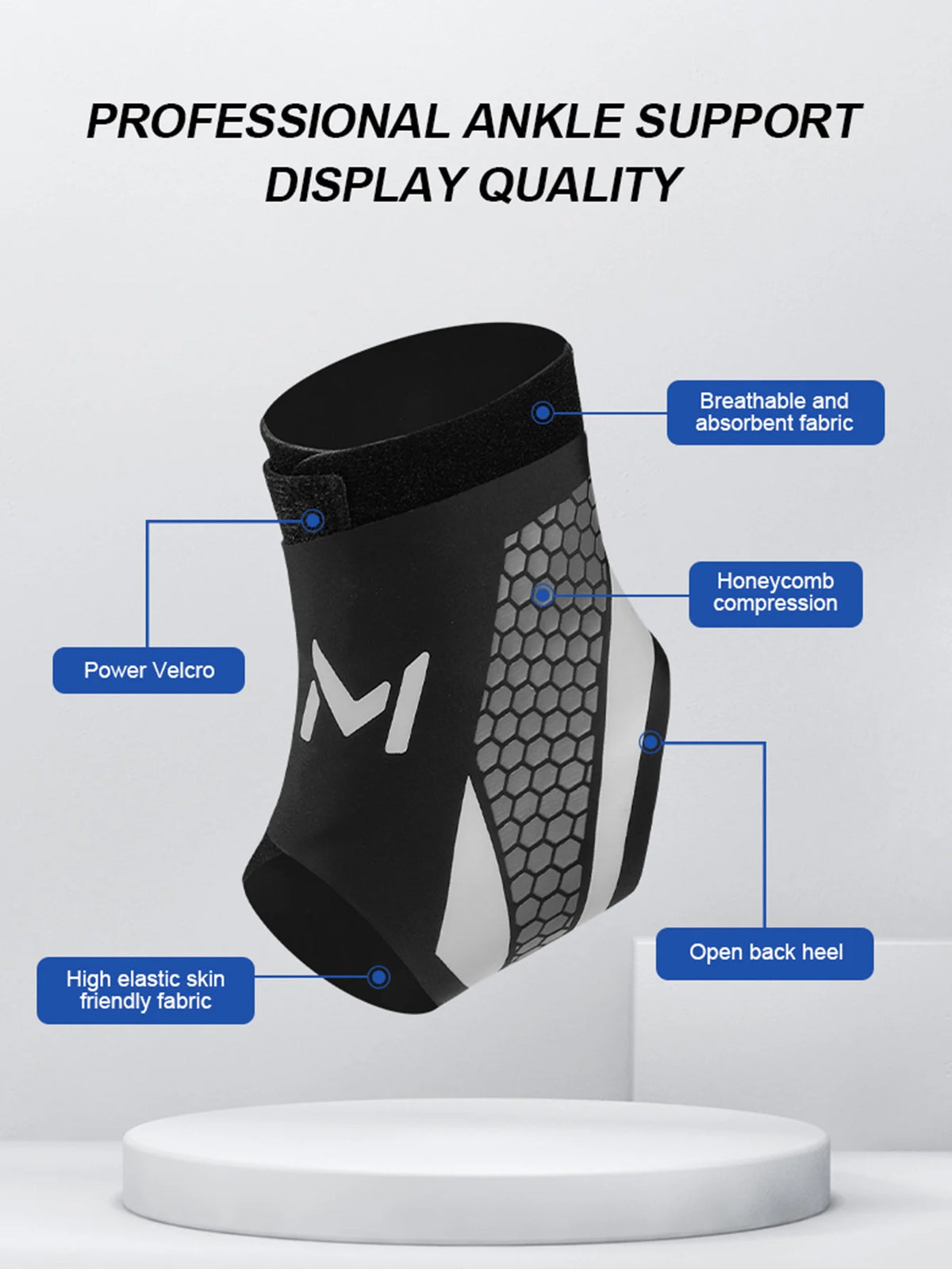 1/2pcs Cooper Ankle Support Compression Foot Sleeves for Men Women Bracer Ankle Protector Daily Sport Gym Workout Weightlifting
