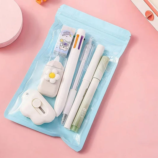 7-in-1 Stationery Set Birthday Present Back to School Gift Pencil Eraser Students Prize School Office Correction Tape Kids hopk