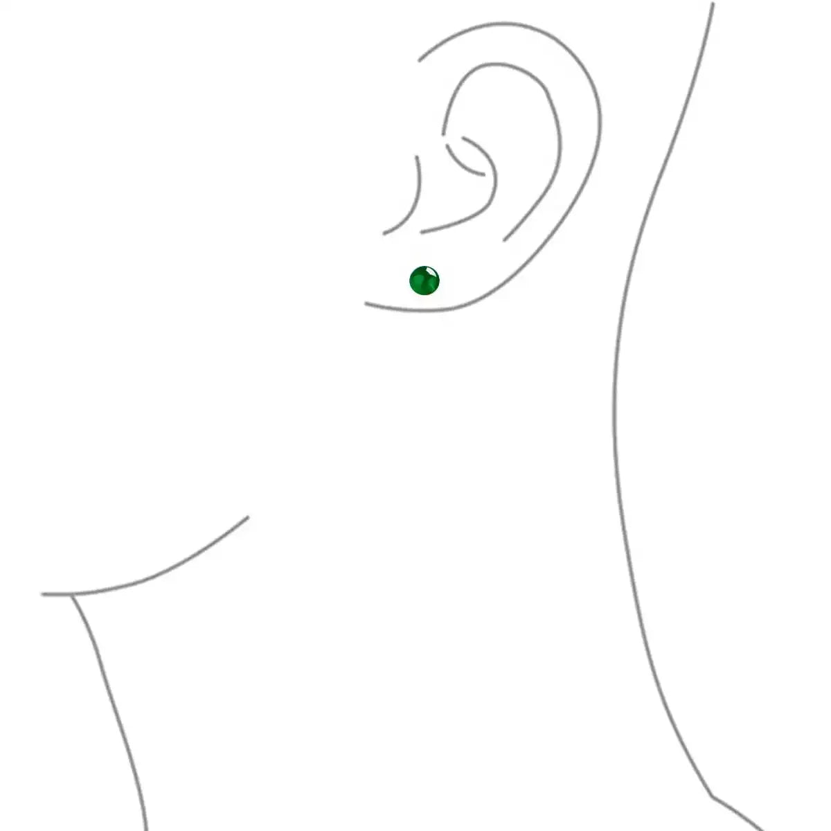 6mm Stone Beads Natural Stone Earrings Earring Stud 925 Sterling Silver Jewelry For Women Party Women's S925 Silver Earrings