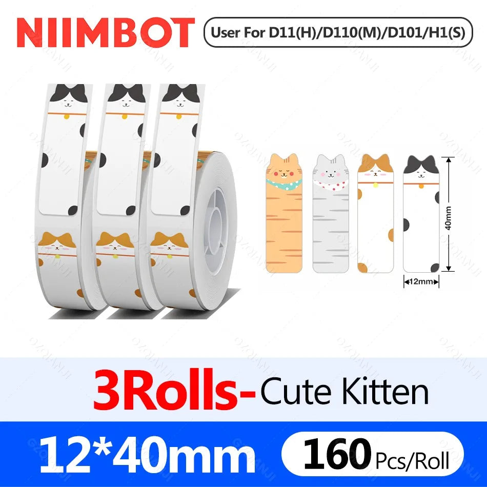 D110M Niimbot Label Thermal Sticker Printer Wireless Bluetooth Portable Mini Machine Barcode Code UV Tag Self-Adhesived Maker
