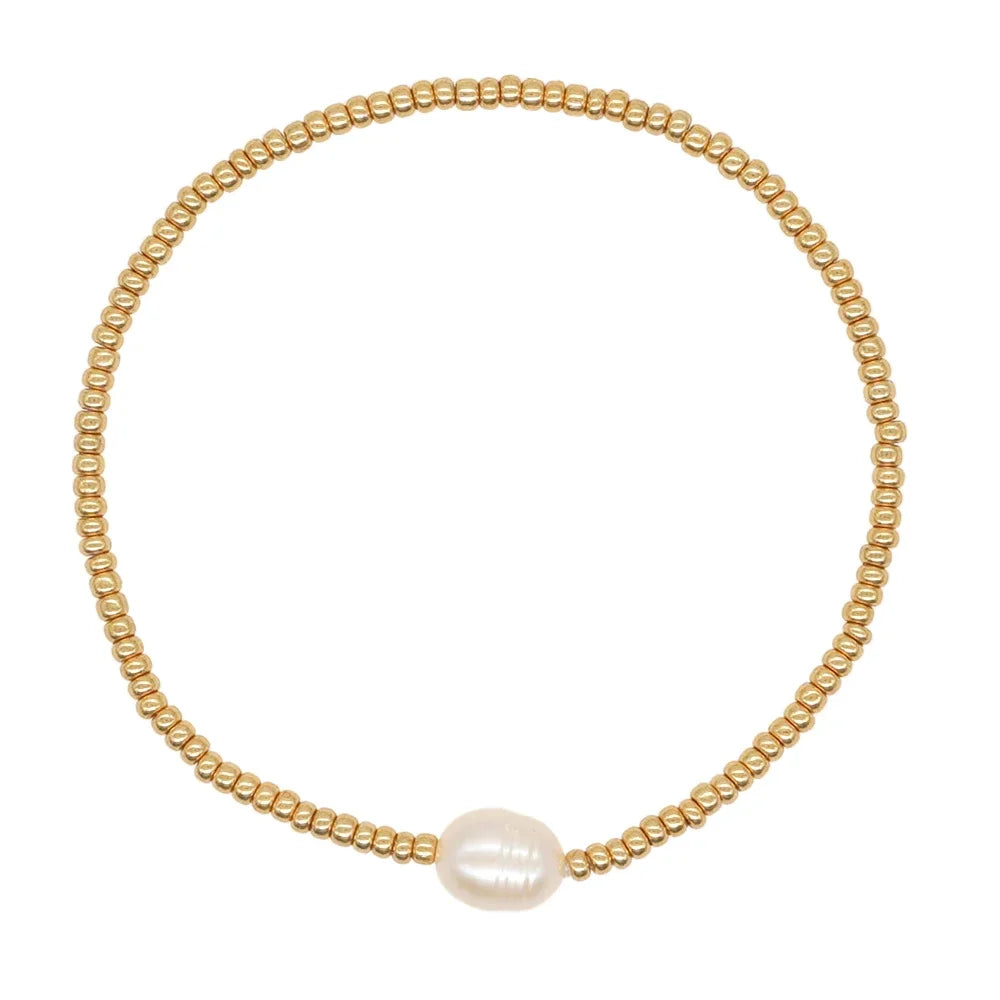 KKBEAD Natural Pearl Bracelet Set Jewelry for Women Gold Plated Miyuki Pulseras Mujer