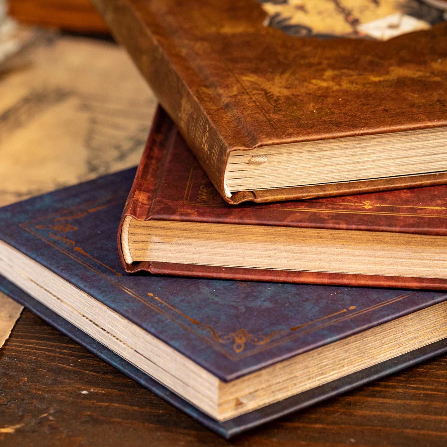 Mr.Paper 1 Book Vintage Style Notebook Set Gold Foil Writing Pad For Journaling Note Taking Retro Stationery Paper Sheets