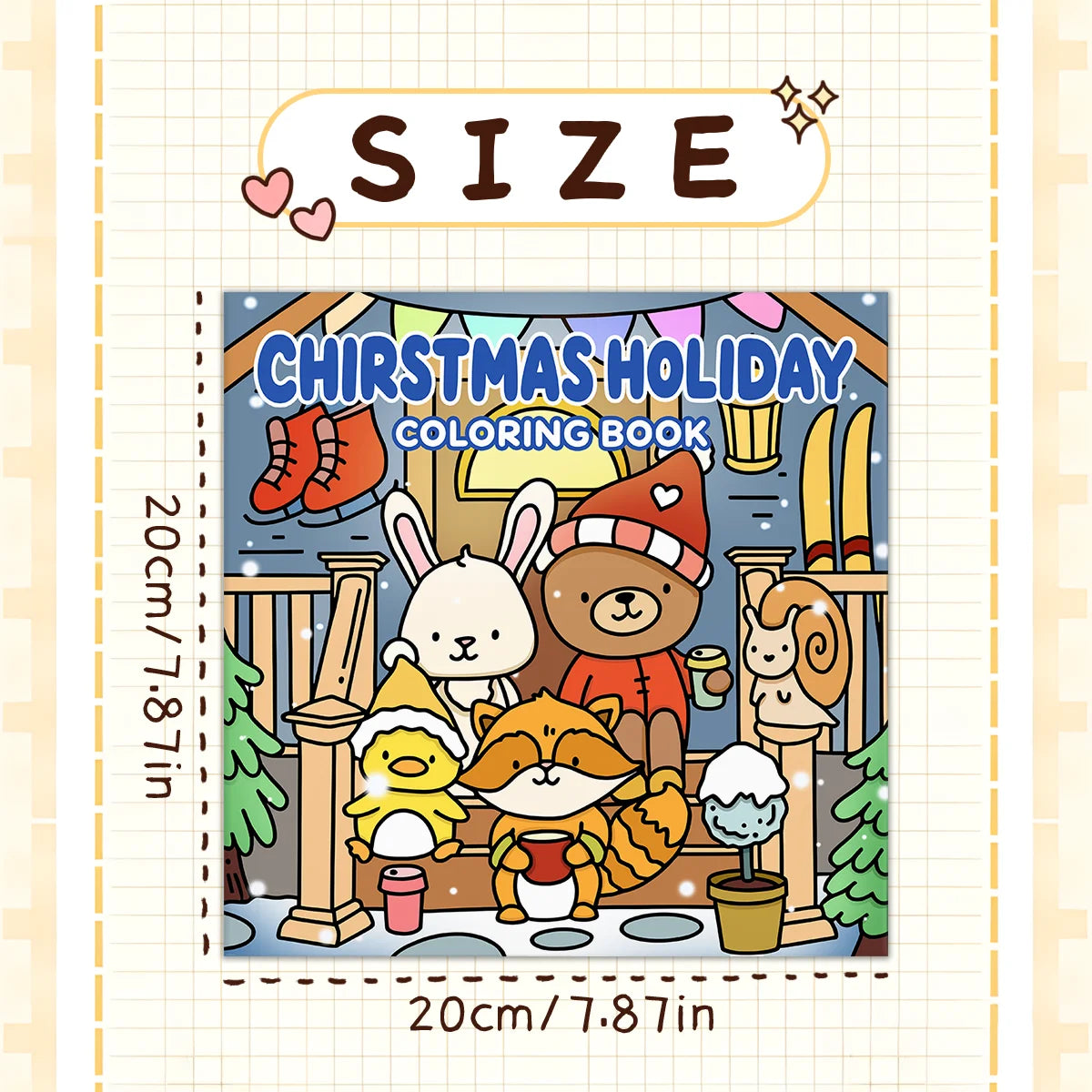 CHIRSTMAS HOLIDAY Coloring Book for Adults Featuring Cartoon Bold-easy Patterns for Relaxation Kids DIY Painting Drawing Books