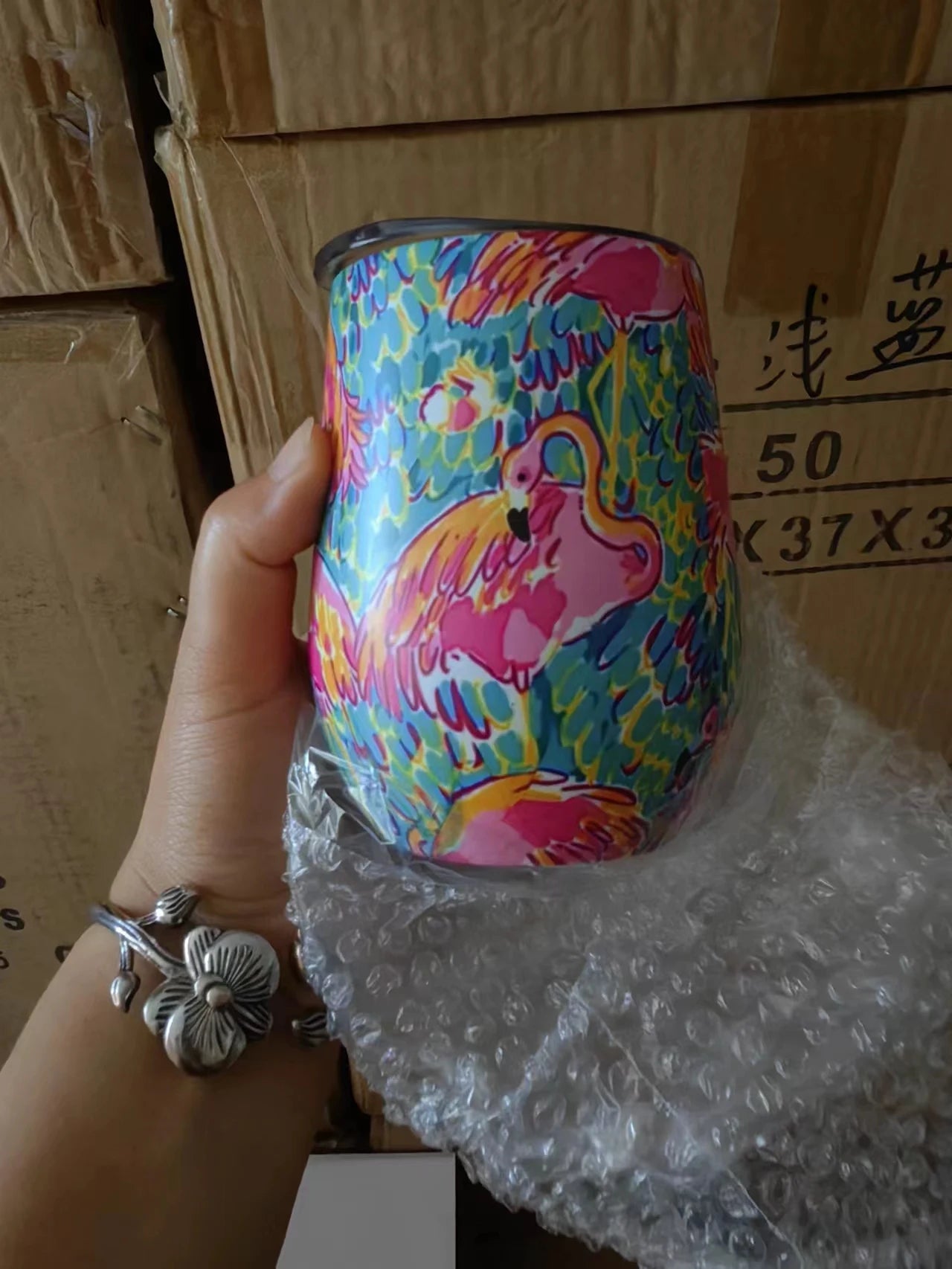 12OZ Wine seal Cover Custom Logo Mug Vacuum Insulated Thermos Garrafa Termica  Egg Shape Coffee Tumbler  Wine Beer  With Lid