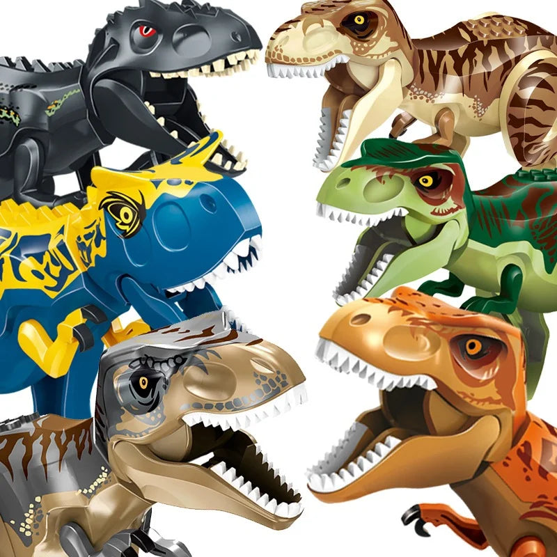 Jurassic World Brutal Raptor Building Blocks Dinosaur Model Tyrannosaurus Indominus T-Rex Assemble Educational Toy For Kids Gift
