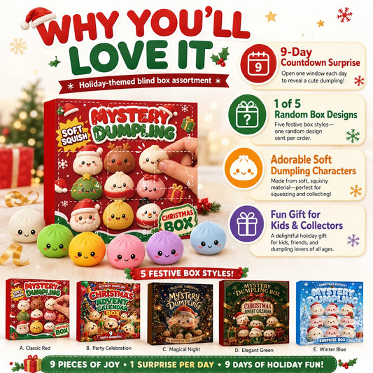 Christmas Fidget Squishy Dumpling Advent Calendar – 24 Sensory Blind Boxes