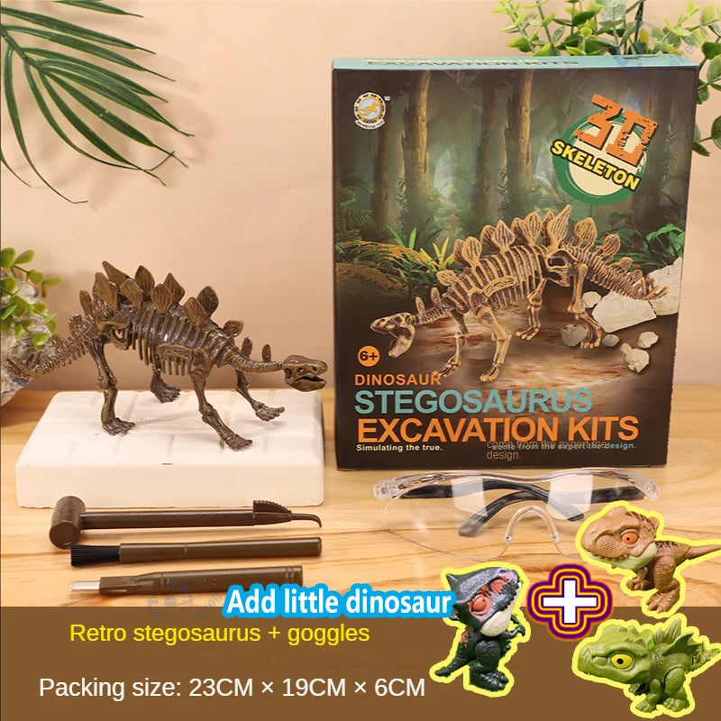 Jurassic World Kids Dinosaur Toy DIY Fossil Archaeology Excavation Kit Skeletons Dig Stem Science Educational Toys for Children