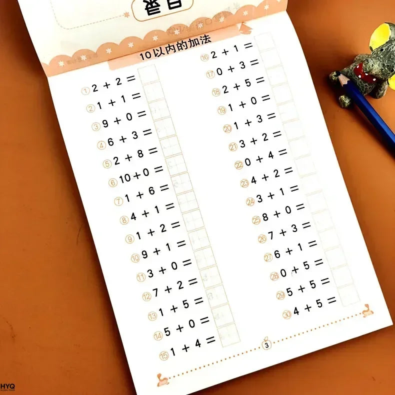 Mathematics Textbook for Kids - 10/20/50/100 Addition & Subtraction Cards Kindergarten Early Education Exercise Book