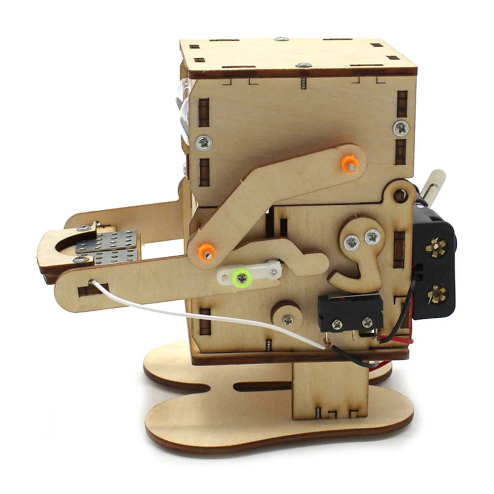 DIY Robot Eating Coin Model Assemble Kit Mini Teaching Learning STEM Project Science Education Aid Gift for School Lab