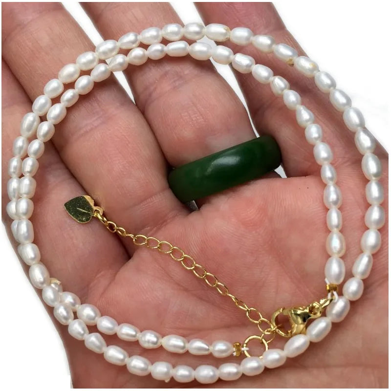Simple 4MM natural Pearl coral Chain Choker Necklace For Women Wedding Love Gift Necklace Fashion Jewelry Wholesale