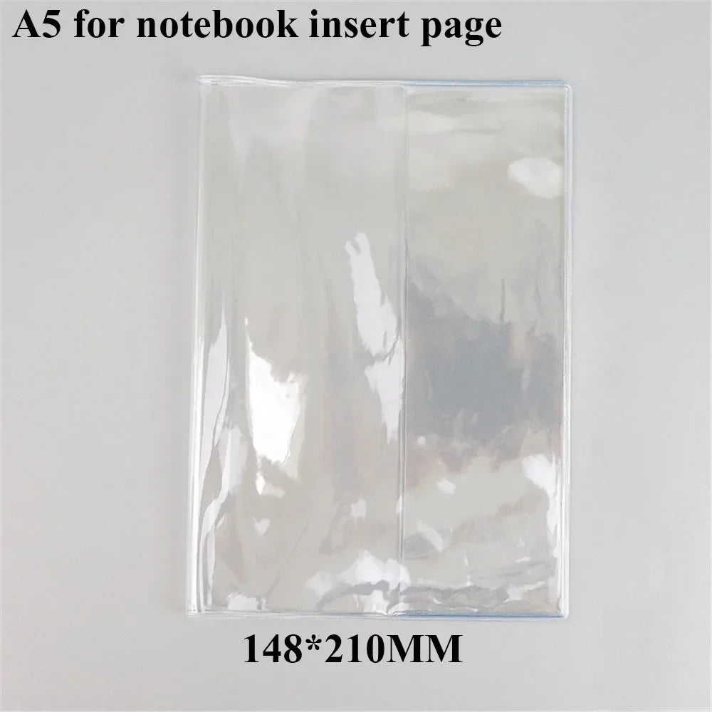 Waterproof PVC Transparent Protective Sleeve for A6 A5 Notebook Journal Planner Book Diary Protects Cover Office Supplies