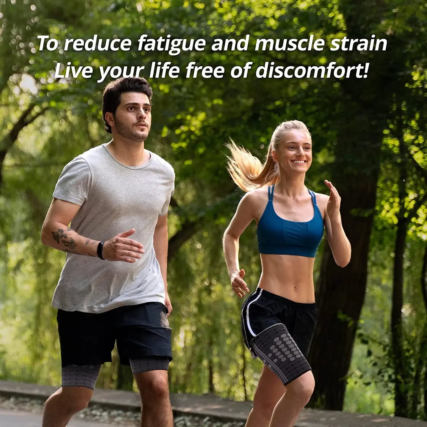 1 PCS Thigh Compression Sleeves, Joint Protection and Support for Running, Sports, Leg Pain Relief, Leg Brace for Men and Women