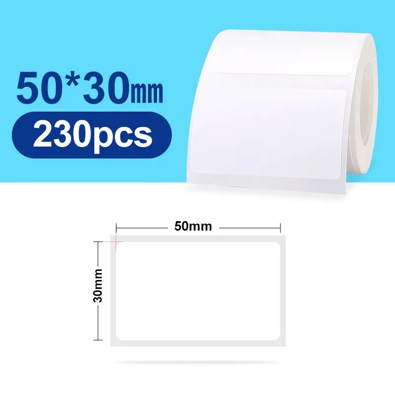 Niimbot Official Label Paper Roll Round White Transparent Sticker Paper Rolls for B21 B1 B203 Label Machine Printer