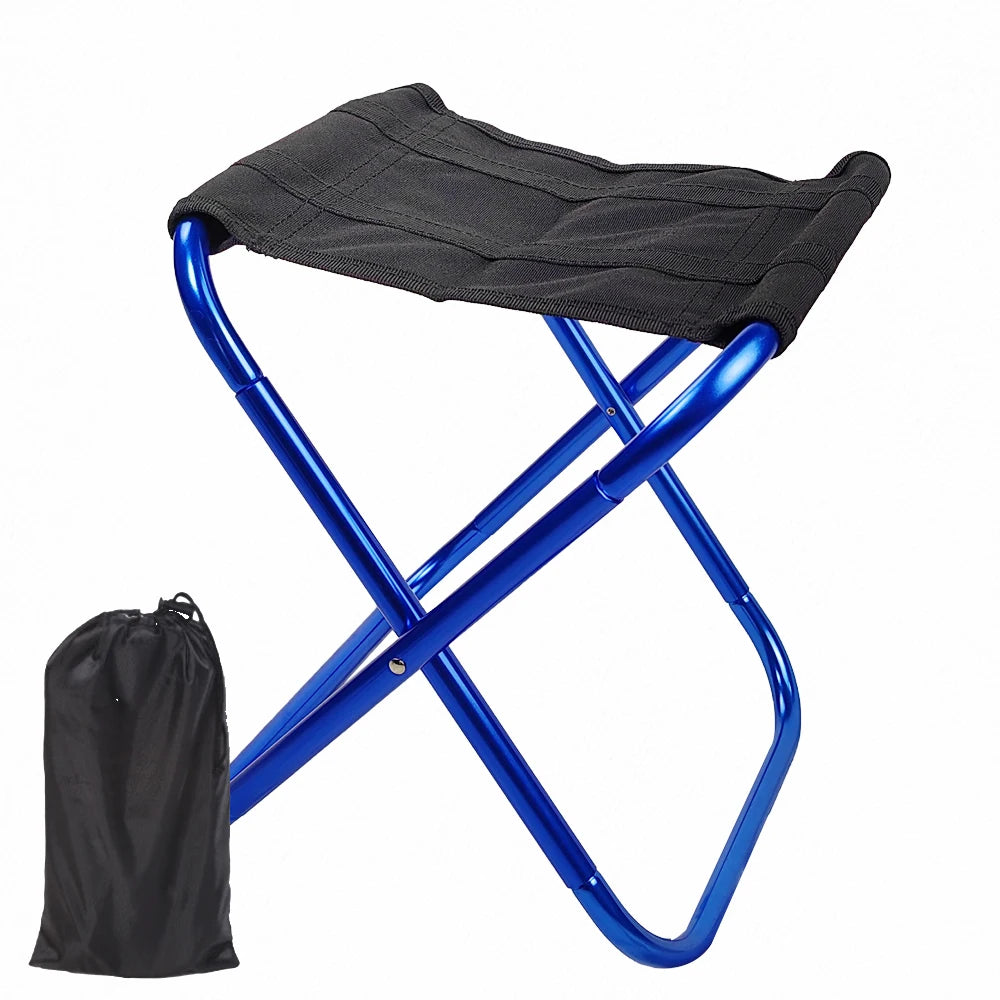 Outdoor Aluminium Alloy Portable Folding Picnic Camping Stool MIni Storage Fishing Chair Ultralight