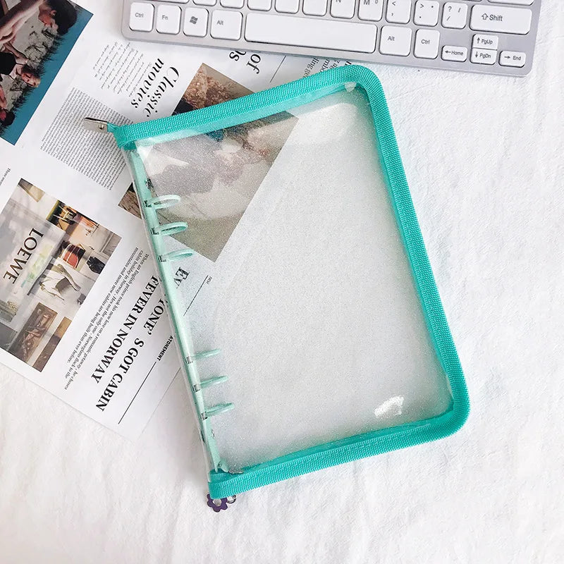 A5 A6 Zipper Binder Photo Card Collection Book Postcard Organizer Diary Notebook School Stationery