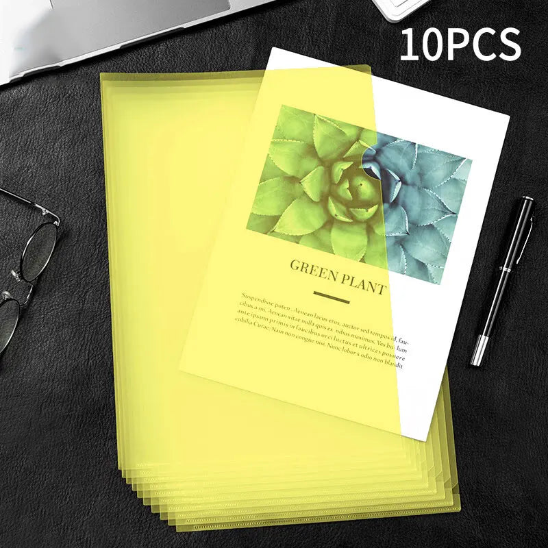 10 to 30 PCS A4 File Folder Desk Organizer Stationery Clear Folder for Documents Office school supplies