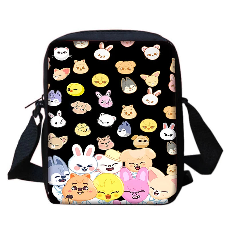 Child School S-Skzoo-o k-Kpop Stray Kids Backpack With Shoulder Bag Pencil Bags School Bags for Boys Girls Best Gift
