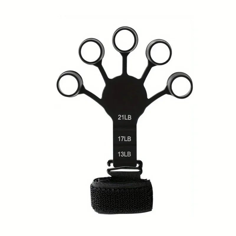 Finger Exerciser Hand Grip Strengthener Adjustable Silicone Forearm Wrist Trainer for Fitness Workouts Home Gym