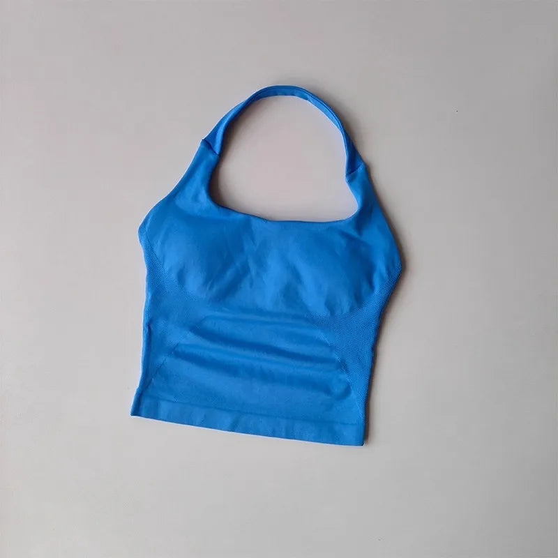 Halter Yoga Vest, Shockproof Running Sports, High-Strength Sports Underwear, Fitness, Pilates Suspender, Beautiful Back, Autumn
