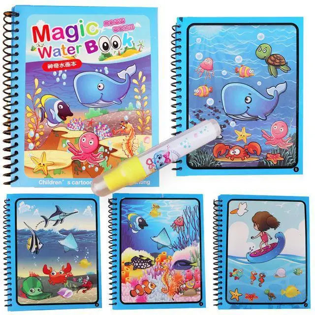 Magic Water Drawing Book Coloring Book Doodle Magic Pen Painting Drawing Board Kids Toys Birthday Christmas New Year Gift