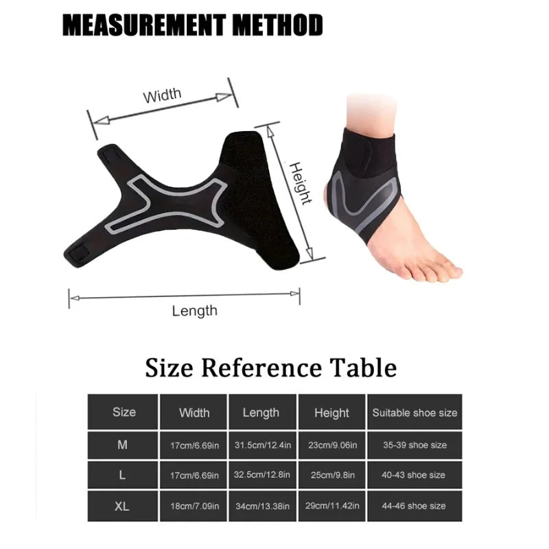 Adjustable Ankle Brace for Sports Injury Recovery Compression Support Wrap for Pain Relief and Stability