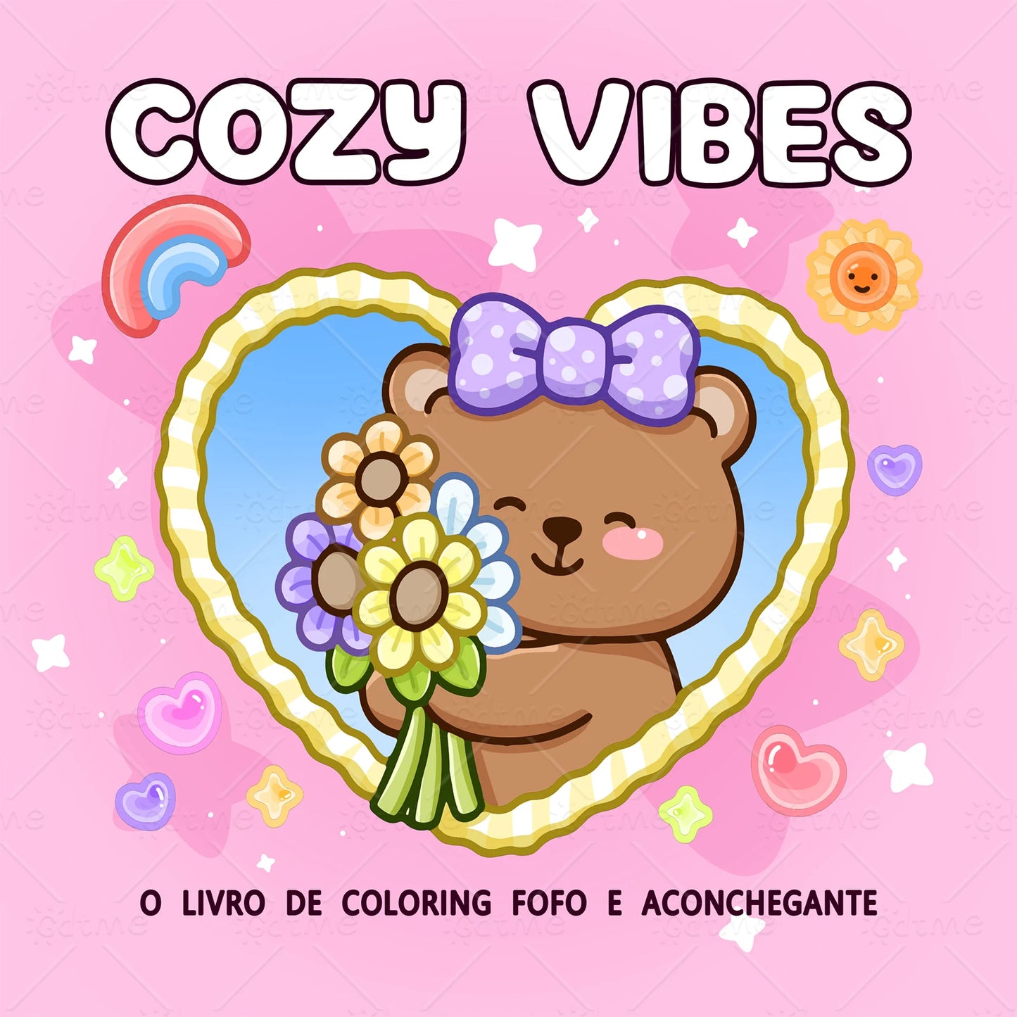 COZY VIBES Coloring Book Adult Relieve Stress Bold-easy DIY Art Self-Painting Drawing  kids Educational Doodles Books ﻿