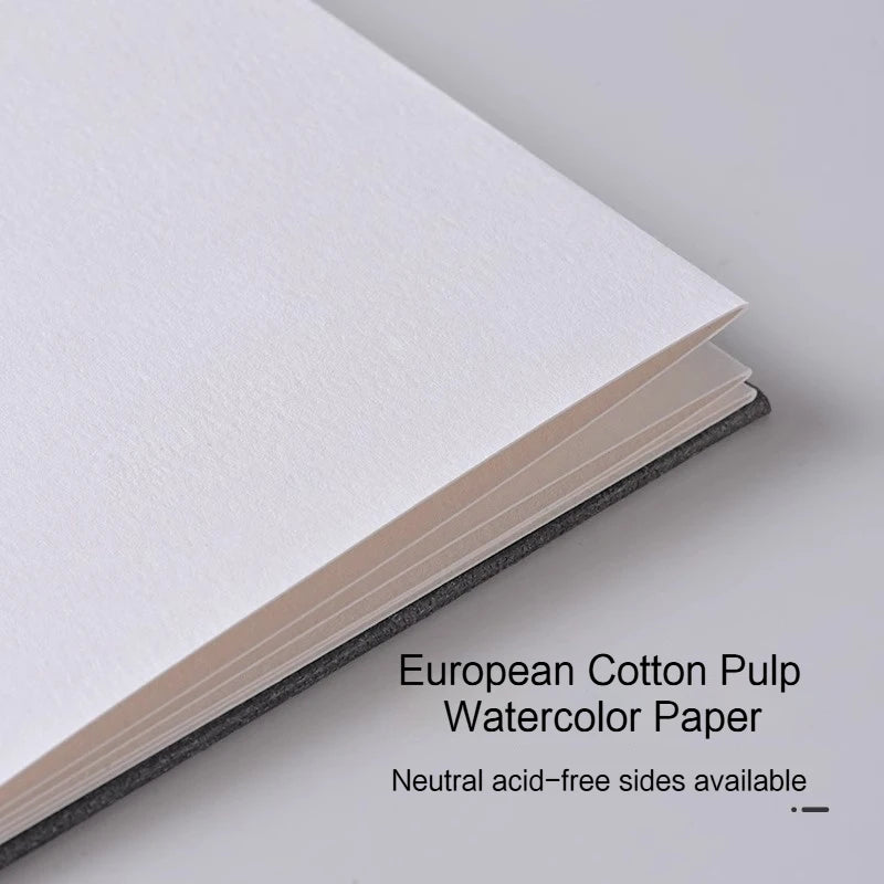 100% Cotton Square Watercolor Sketchbook 300gsm Paper Folded Drawing Pad Organ Sketch Notebook Student Watercolor Journal Book