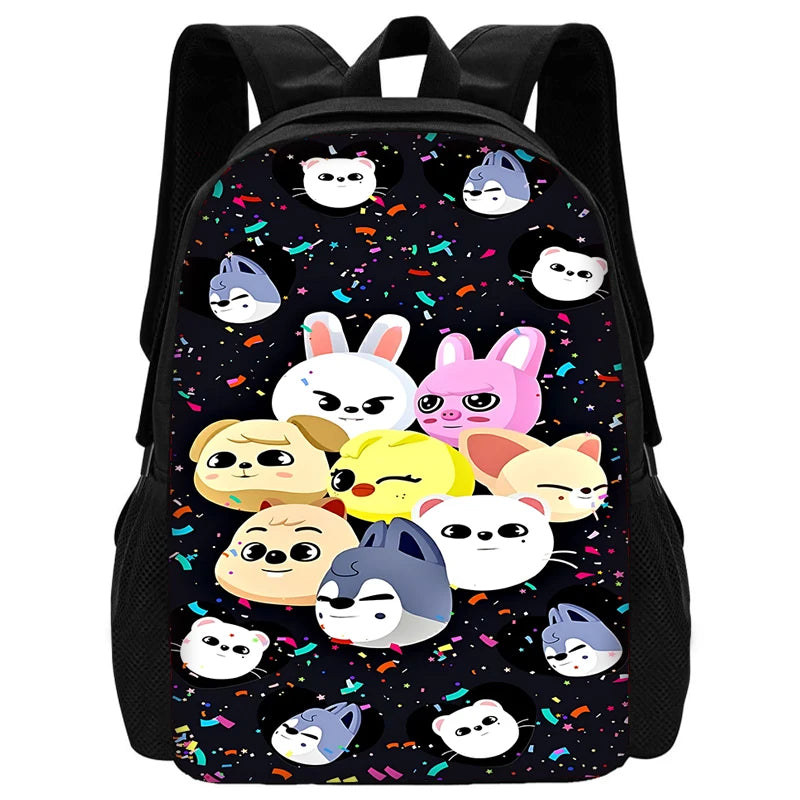 Child School S-Skzoo-o k-Kpop Stray Kids Backpack With Shoulder Bag Pencil Bags School Bags for Boys Girls Best Gift