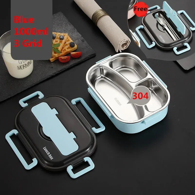 Japanese Kids thermal Lunch Box 304 stainless steel Bento Tableware Compartment Microwave Container Box Thermos for Food