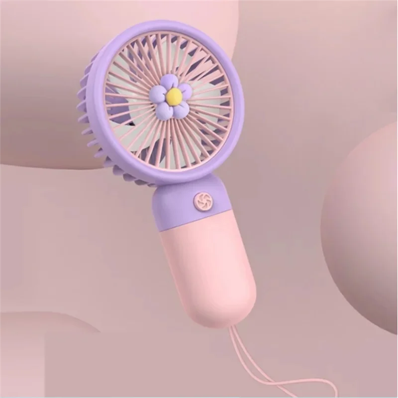 Small fan USB charging with lanyard, small cooling fan desktop cooling fan, summer outdoor personal