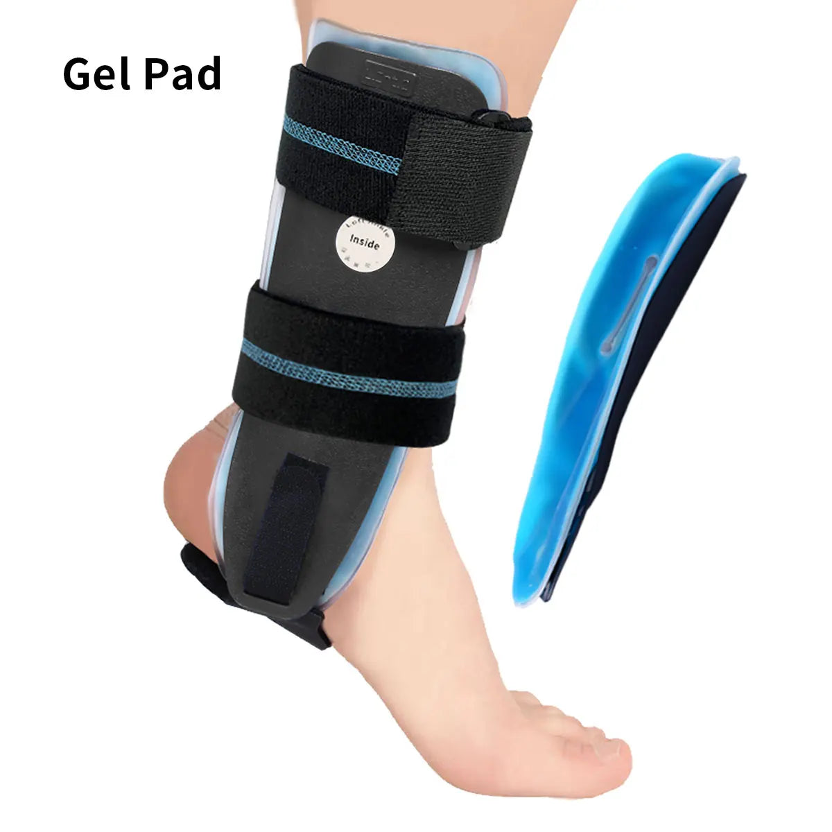 VELPEAU Ankle Brace Support for Ligament Injury and Tendonitis Surgery, Stirrup Ankle Splint Stabilizer with Foam & Gel Pad