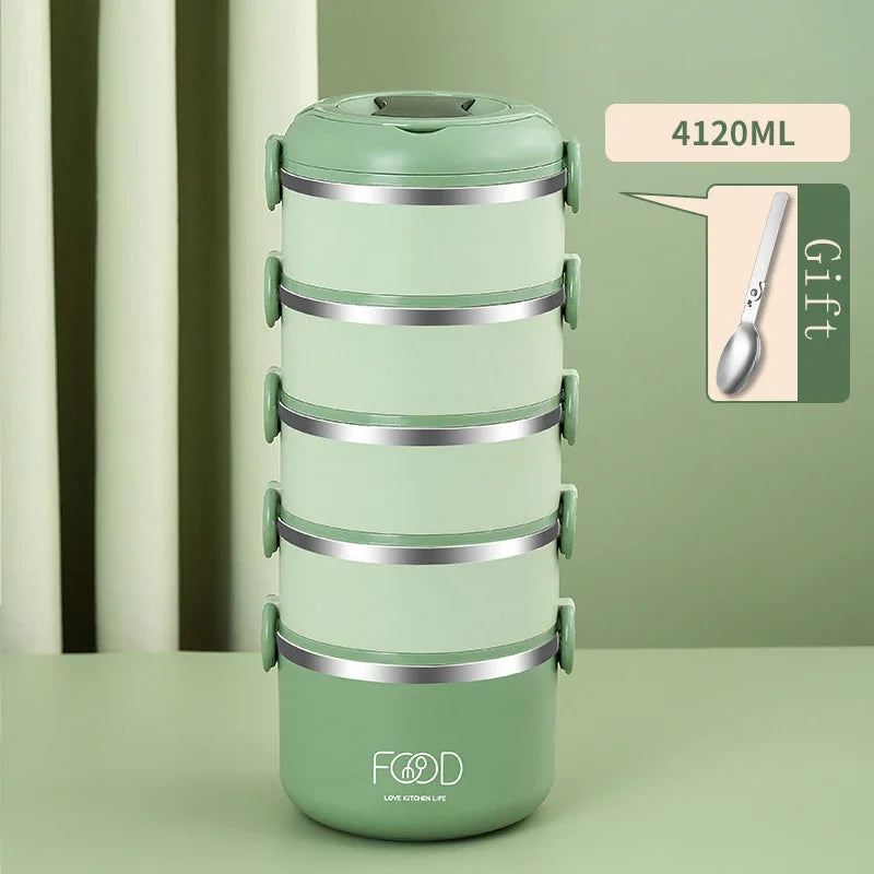 Bento Lunch Box Japanese Multilayer Stainless Steel Bento Box Food Container Storage Portable Thermos Food Jar Kid Bento Box