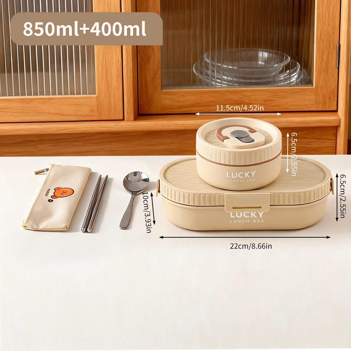 WORTHBUY 304 Stainless Steel Oval Insulated Lunch Box For Kids Student Portable Leak Proof Divided Food Container Microwave Safe