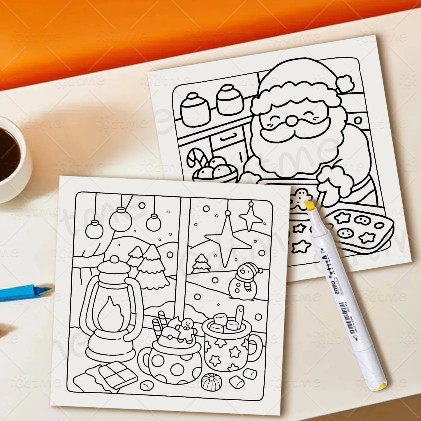 COZY WINTER Coloring Book for Adult Featuring Bold-easy Pattern for Relaxation Kids Educational DIY Painting Drawing