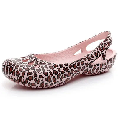 2023 Women 1 Jelly Sandals Home Non-slip Summer Hole Shoes Female Flat Slippers Plastic Female Waterproof EVA Garden