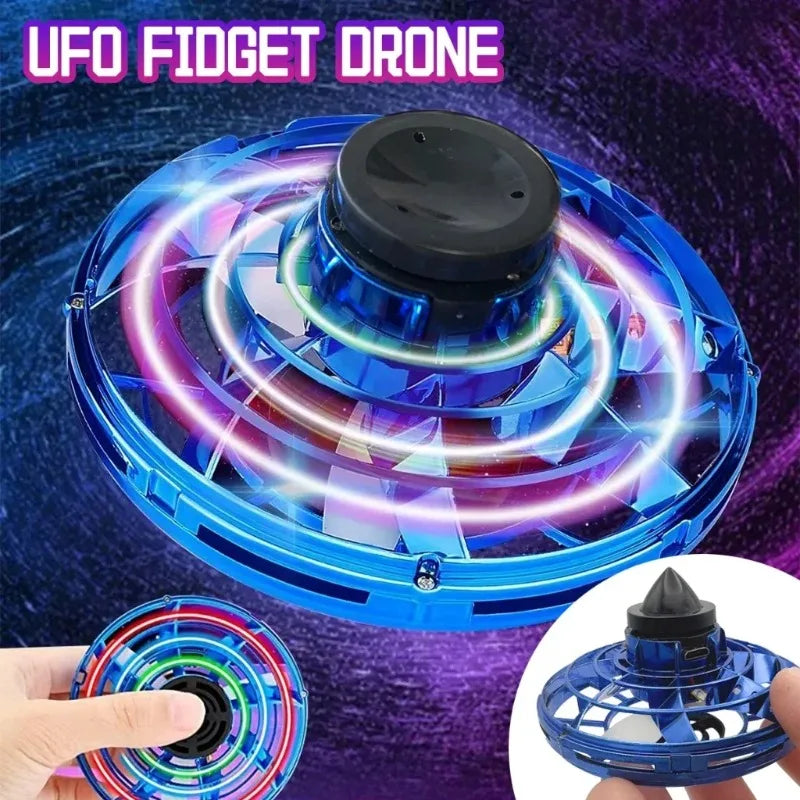 Rechargeable LED Blue Rotating Hover Flying Ball Toy Magic Hand Controlled UFO Induction Levitation Ball Kids Boys Girls Indoor