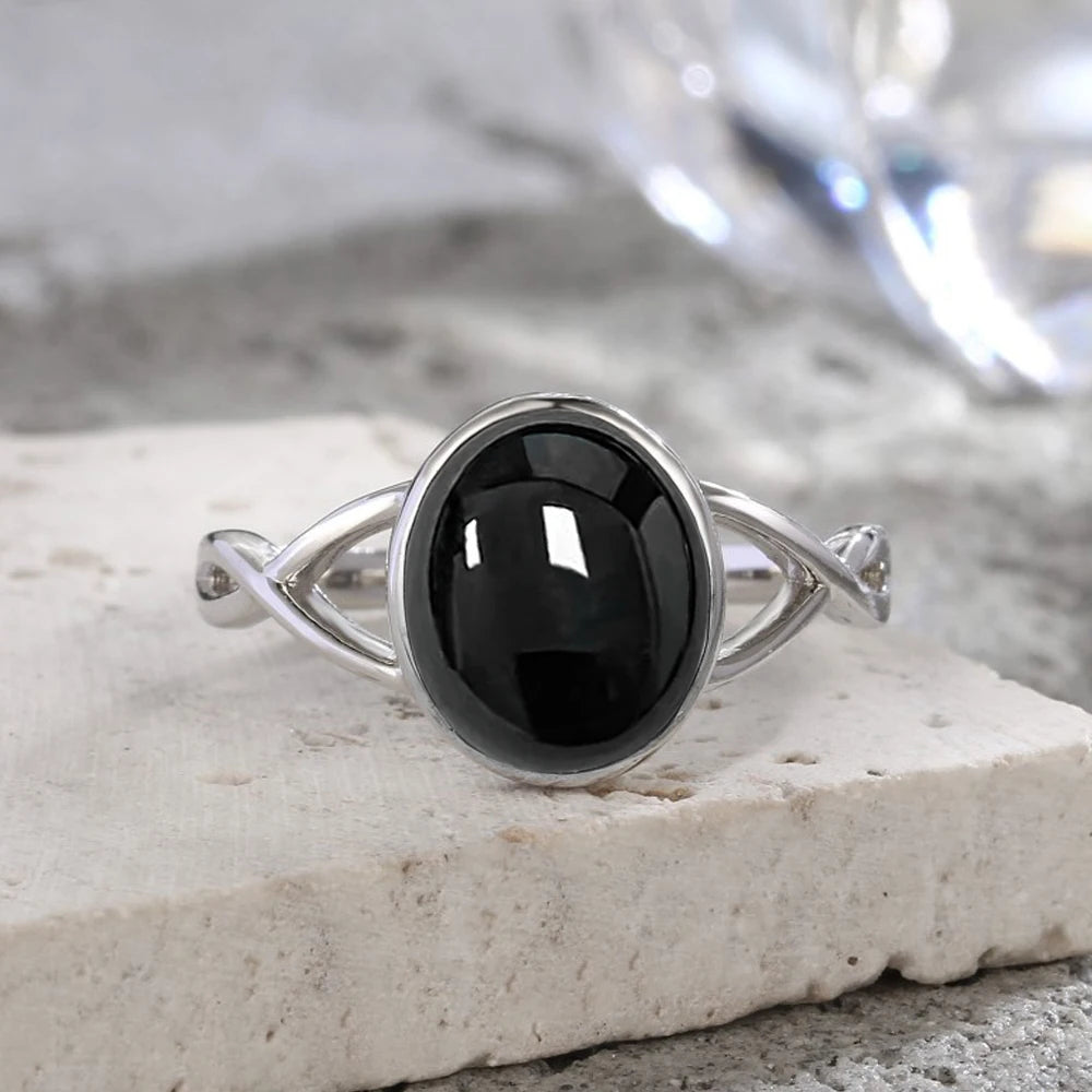 S925 Sterling Silver Moonstone Rings Simple Summer Rings Natural Stone With Blue Light Party Gifts Fine Jewelry Rings For Women