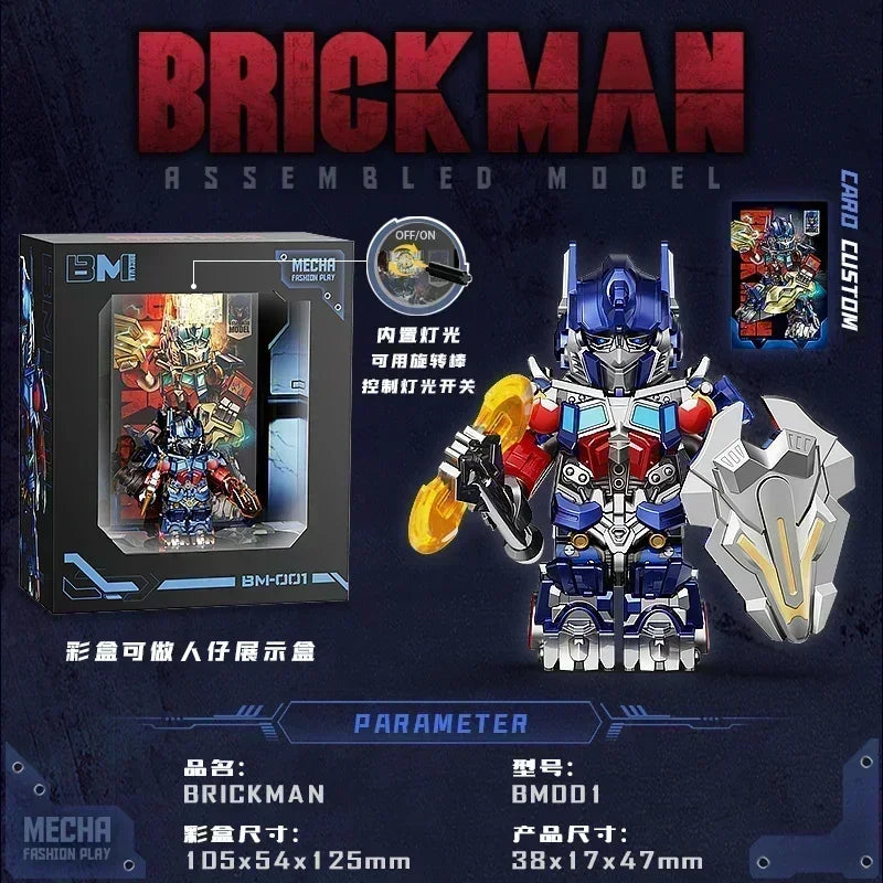 Optimus Prime Jetpack Transformers Blocks Small Particles MOC Megatron Children's Assembly Toy Bumblebee Model Desktop Gifts