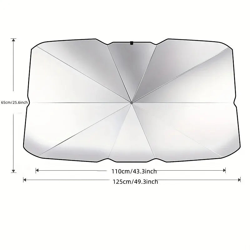 Car Front Windshield Sunshade Umbrella: Summer Sun Protection, Cooling Car Interior