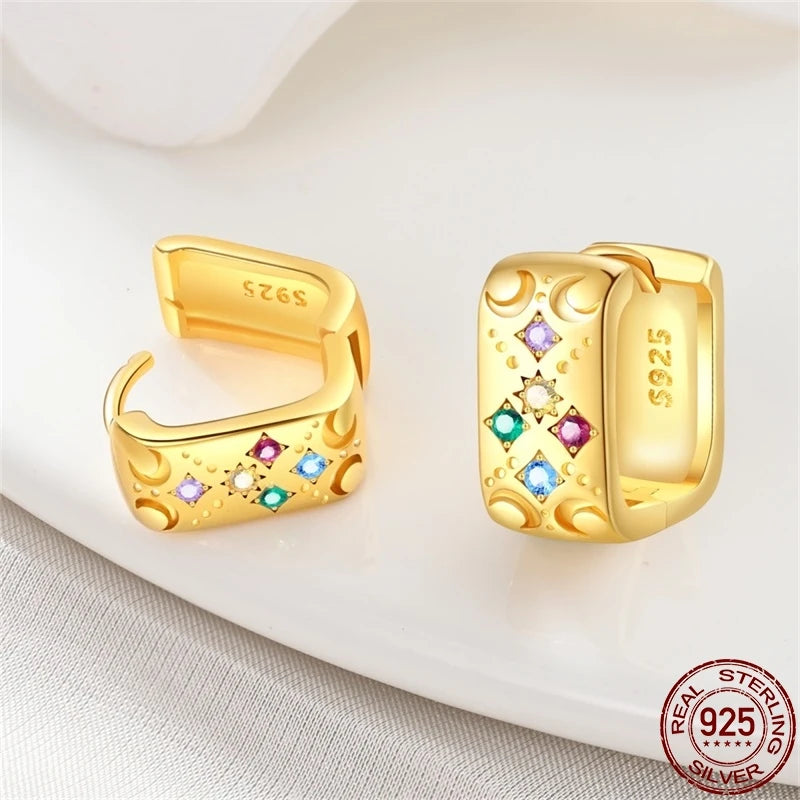 S925 Sterling Silver Rose Gold Plated Koi Earrings For Women Simple Earrings Trending  Fashion Jewelry Birthday Gift Hot