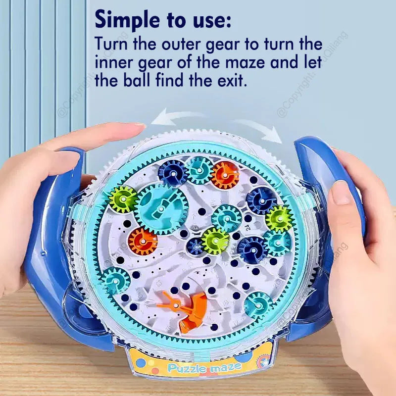 Intellectual Escape Maze Challenge, Maze Disk Gear Track Ball, Logic Training, Attention Enhancement, Children's Game Controller Toy, Parent-Child Interactive Hand-Eye Coordination Educational Toy, Holiday Gift